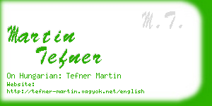 martin tefner business card